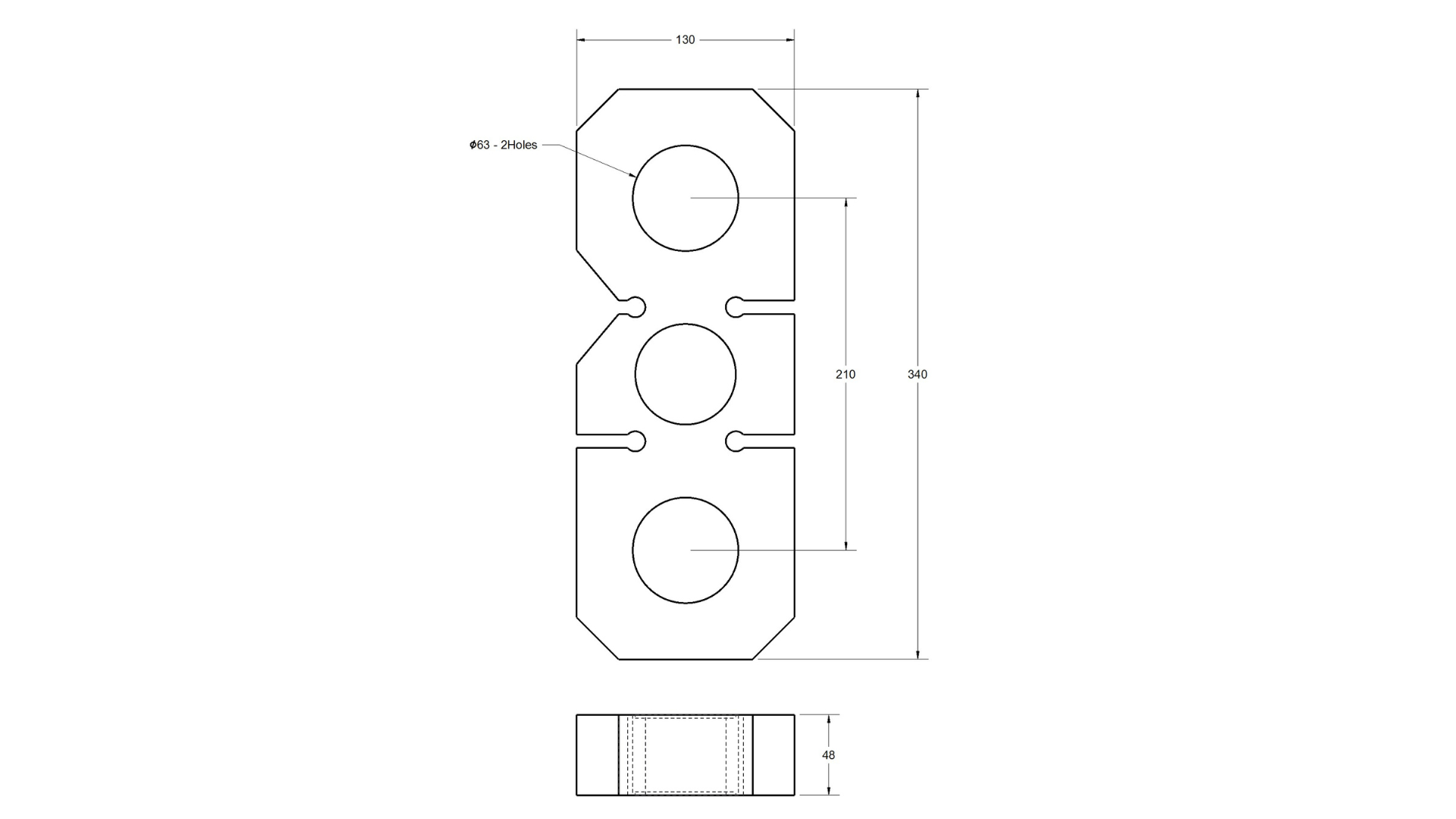Tension Link dimension diagram
