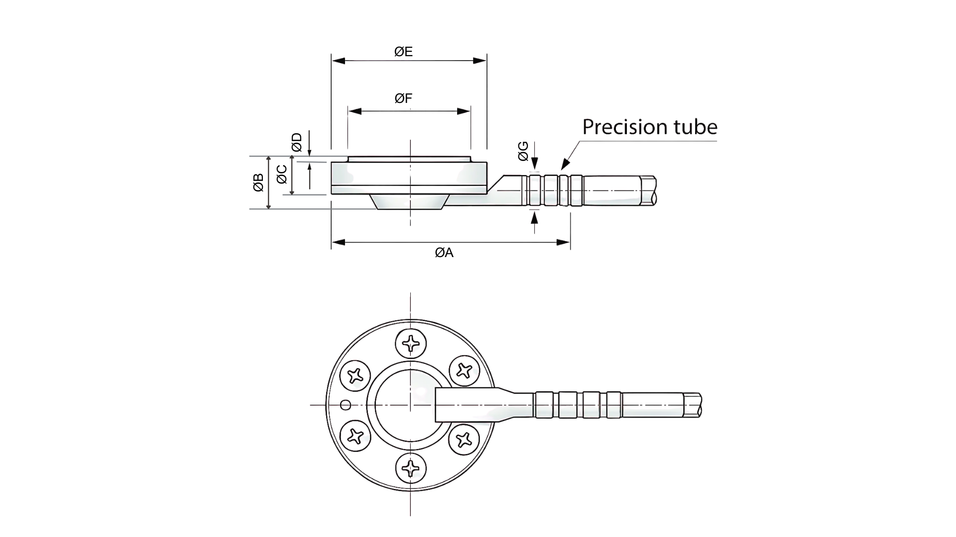 dimension diagram of a under ground soil pressure cell